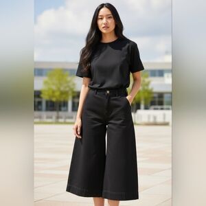 BDG Cropped Navy wide leg pants